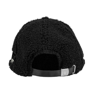 Unisex pet Equestro met inzetstuk van mesh Zwart / antiek wit