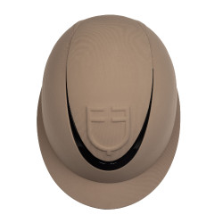 Dameshelm met brede klep en verhoogd Equestro-logo Walnoot Bruin