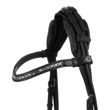 Bridon Damigella van kalfsleer Acavallo Zwart / zwart