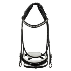 Bridon Damigella van kalfsleer Acavallo Zwart / wit