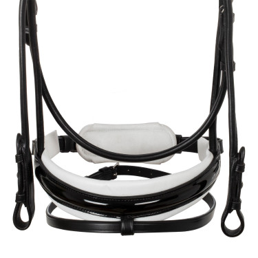 Bridon Damigella van kalfsleer Acavallo Zwart / wit