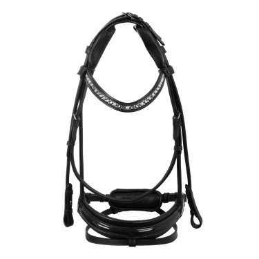 Bridon Damigella van kalfsleer Acavallo Zwart / zwart