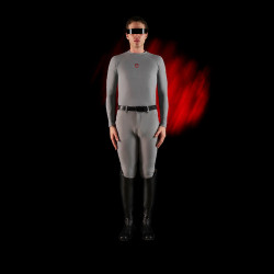 Base Layer heren met lange mouwen Equestro Ridertechnology Spotlijster Grijs