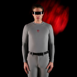 Base Layer heren met lange mouwen Equestro Ridertechnology Spotlijster Grijs