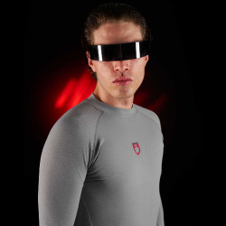 Base Layer heren met lange mouwen Equestro Ridertechnology Spotlijster Grijs