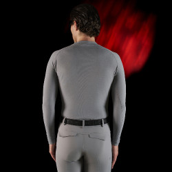 Base Layer heren met lange mouwen Equestro Ridertechnology Spotlijster Grijs