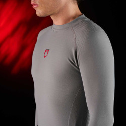 Base Layer heren met lange mouwen Equestro Ridertechnology Spotlijster Grijs