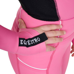 Basislaag Equestro trainingsshirt met lange mouwen voor meisjes Roze kasteel