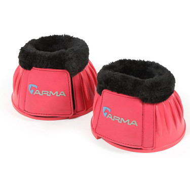 Zwarte schapenvacht springschoenen Arma Shires Roze