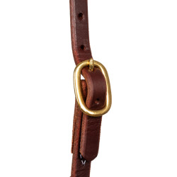 Hoofdstel met oorlus en enkele gesp van 5/8" Platinum Pro Donkere olie Bruin