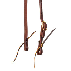 Hoofdstel met oorlus en enkele gesp van 5/8" Platinum Pro Donkere olie Bruin