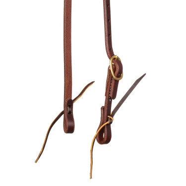 Hoofdstel met oorlus en enkele gesp van 5/8" Platinum Pro Donkere olie Bruin
