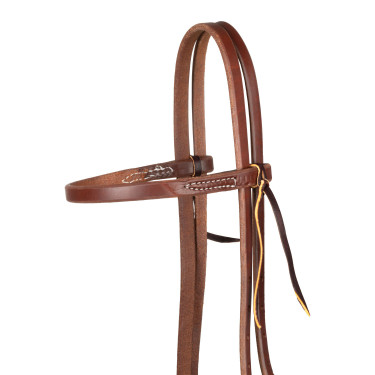 Kopstuk met enkelvoudige lusriem van 5/8" Platinum Pro Donkere olie Bruin