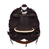 Westernzadel Wade met houten boom en Denver-singel Bruin