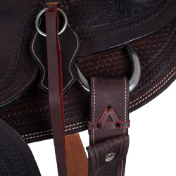 Westernzadel Wade met houten boom en Denver-singel Bruin