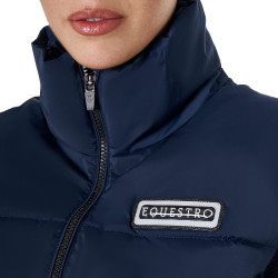 Kort damesvest met ritssluiting Equestro Marineblazer Marineblauw