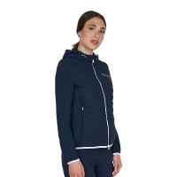 Damesdonsjas in technische mix Equestro Marineblazer Marineblauw