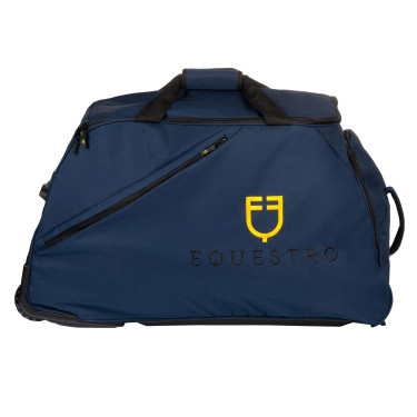 Trolleytas met geborduurd logo Equestro Marineblazer Marineblauw