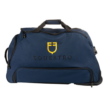 Trolleytas met geborduurd logo Equestro Marineblazer Marineblauw