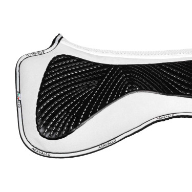 MF DS SW-3DS schokdemper in suède met platte gelgrip Acavallo Wit