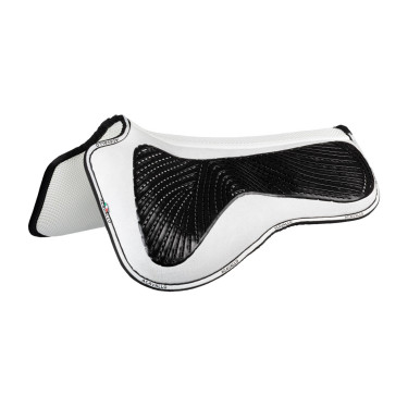 MF DS SW-3DS schokdemper in suède met platte gelgrip Acavallo Wit