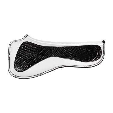 MF DS SW-3DS schokdemper in suède met platte gelgrip Acavallo Wit
