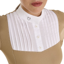 Wedstrijdpolo Dames Lange Mouwen met Strass Equestro