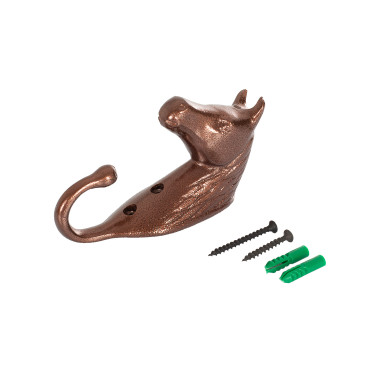 Aluminium Gekleurde Hoofdstelhouder Paardenhoofd Umbria Equitazione Bruin