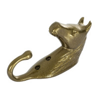 Aluminium Gekleurde Hoofdstelhouder Paardenhoofd Umbria Equitazione Goud