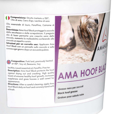 Gele Vet voor Hoef Ama Hoof 5L Umbria Equitazione Zwart
