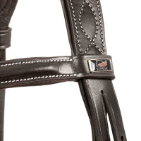 Bridon Supreme met Contrasterende Stiksels en Supreme Teugels Zwart