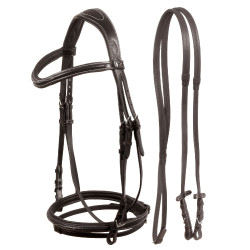 Bridon Supreme met Contrasterende Stiksels en Supreme Teugels Bruin Bridon Supreme met Contrasterende Stiksels en Supreme Teugels Bruin