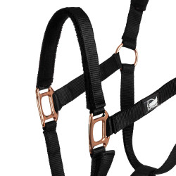 Nylon Halster Rose Gold Line met Supreme Lijn Zwart Nylon Halster Rose Gold Line met Supreme Lijn Zwart