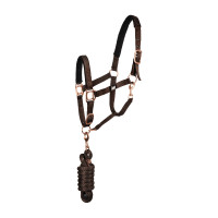 Nylon Halster Rose Gold Line met Supreme Lijn Bruin
