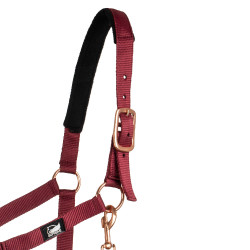 Nylon Halster Rose Gold Line met Supreme Lijn Bordeaux