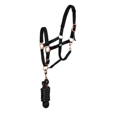 Nylon Halster Rose Gold Line met Supreme Lijn Zwart Nylon Halster Rose Gold Line met Supreme Lijn Zwart