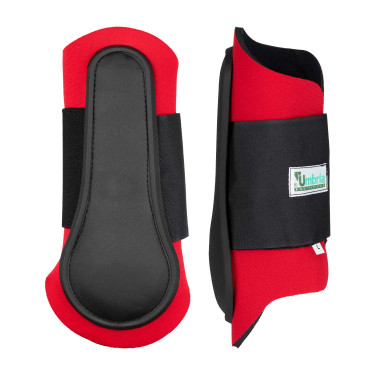 Neopreen Peesbeschermers met Rubber Shell Umbria Equitazione Rood