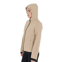 Aangesloten softshell damesjas met verborgen zakken Equestro Beige