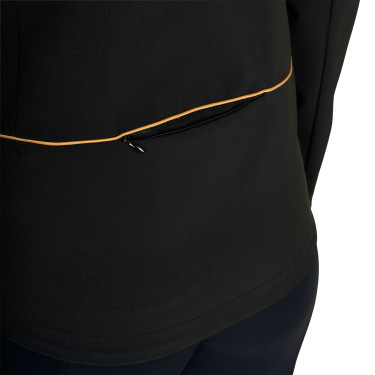 Aangesloten softshell-jas met winddichte rits voor dames Equestro Zwart