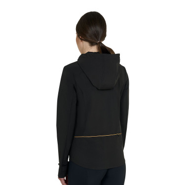 Aangesloten softshell-jas met winddichte rits voor dames Equestro Zwart