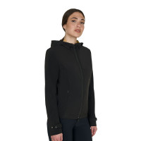 Aangesloten softshell-jas met winddichte rits voor dames Equestro Zwart