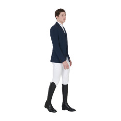 Wedstrijdjas voor heren in geperforeerde technische stof Equestro Marineblazer Marineblauw Wedstrijdjas voor heren in geperforeerde technische stof Equestro Marineblazer Marineblauw