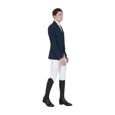 Wedstrijdjas voor heren in geperforeerde technische stof Equestro Marineblazer Marineblauw Wedstrijdjas voor heren in geperforeerde technische stof Equestro Marineblazer Marineblauw