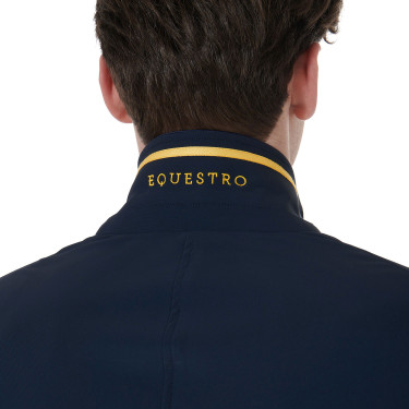 Wedstrijdjas voor heren in geperforeerde technische stof Equestro Marineblazer Marineblauw Wedstrijdjas voor heren in geperforeerde technische stof Equestro Marineblazer Marineblauw