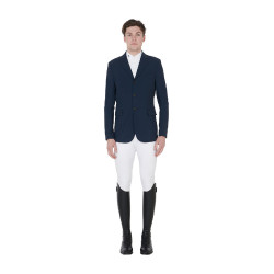 Wedstrijdjas voor heren in geperforeerde technische stof Equestro Marineblazer Marineblauw Wedstrijdjas voor heren in geperforeerde technische stof Equestro Marineblazer Marineblauw