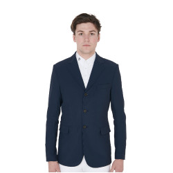 Wedstrijdjas voor heren in geperforeerde technische stof Equestro Marineblazer Marineblauw Wedstrijdjas voor heren in geperforeerde technische stof Equestro Marineblazer Marineblauw
