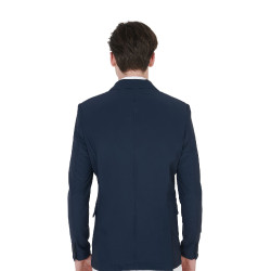 Wedstrijdjas voor heren in geperforeerde technische stof Equestro Marineblazer Marineblauw Wedstrijdjas voor heren in geperforeerde technische stof Equestro Marineblazer Marineblauw