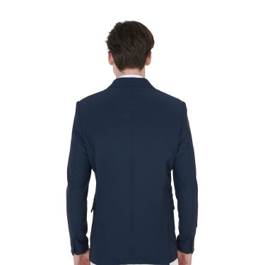 Wedstrijdjas voor heren in geperforeerde technische stof Equestro Marineblazer Marineblauw Wedstrijdjas voor heren in geperforeerde technische stof Equestro Marineblazer Marineblauw
