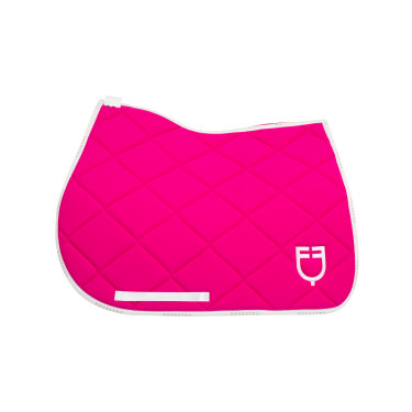 Zadeldekje springen in ademende technische stof limited edition GP Equestro Fuchsia / wit Roze