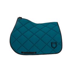 Zadeldekje springen in ademende technische stof limited edition GP Equestro Petrol / zwart Blauw